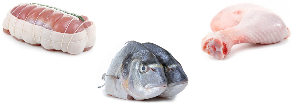 Prodway International, Nour Najem, food trading, import-export, photos de viandes, volaillles, poissons frais et congelés, fresh and frozen food, rôti de veau, cuisse de poulet, dorade  © margouillat photo